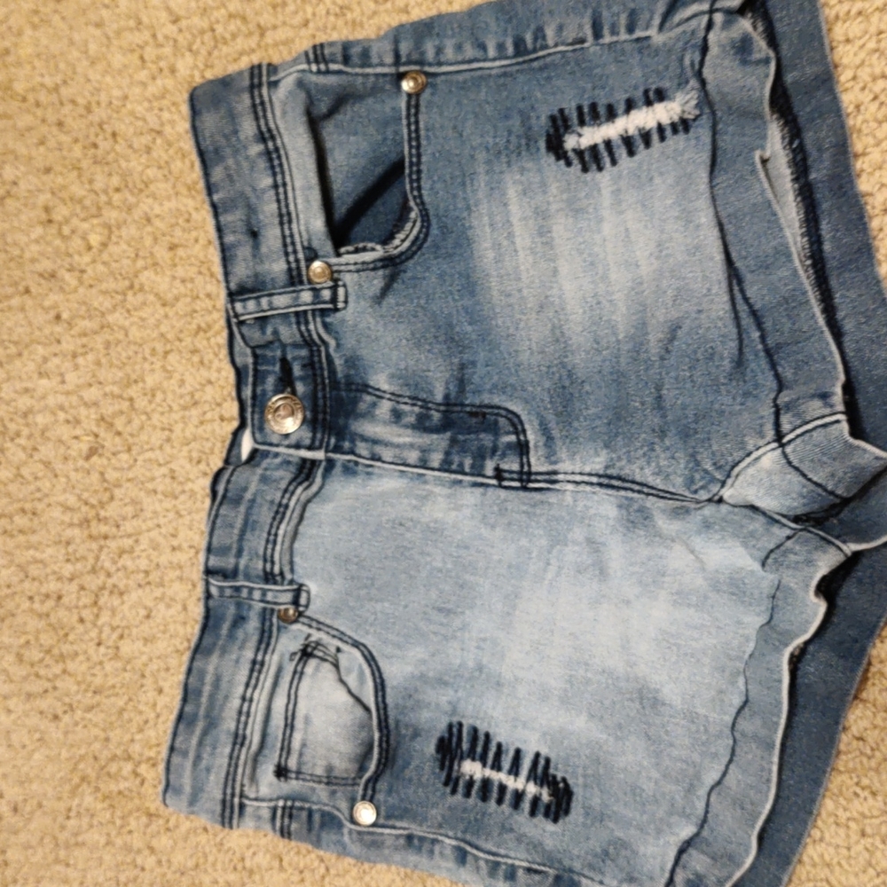 Girls Stretch Jean Shorts 14
